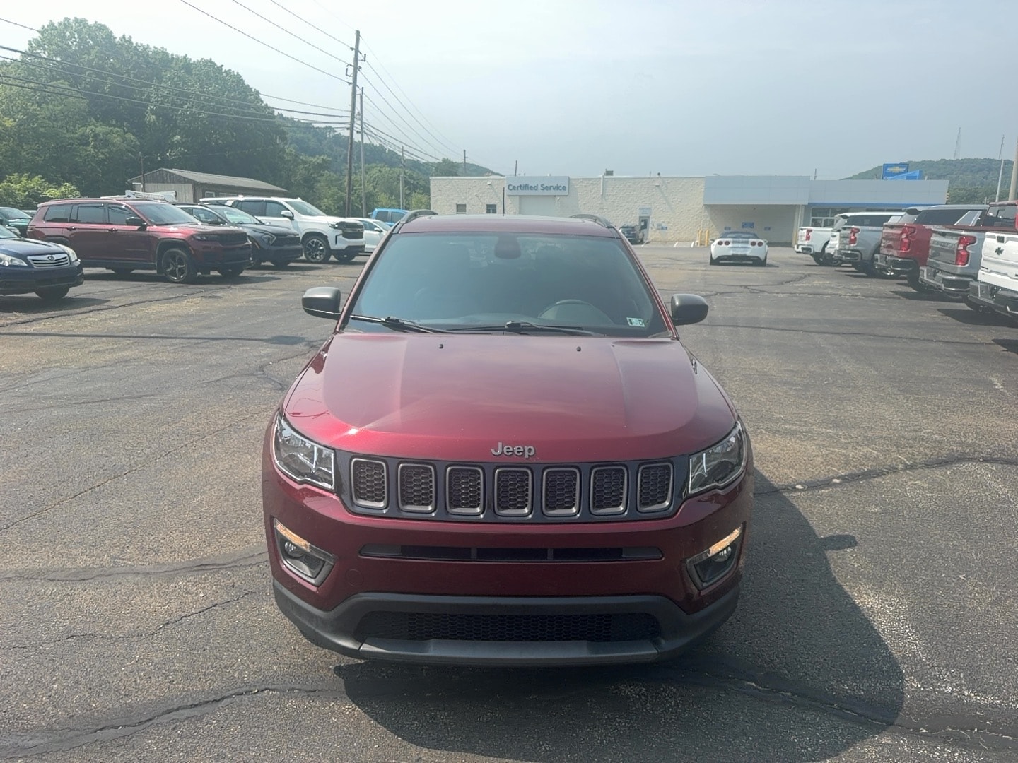 Used 2021 Jeep Compass 80th Spec. Edition with VIN 3C4NJDEBXMT573078 for sale in Franklin, PA
