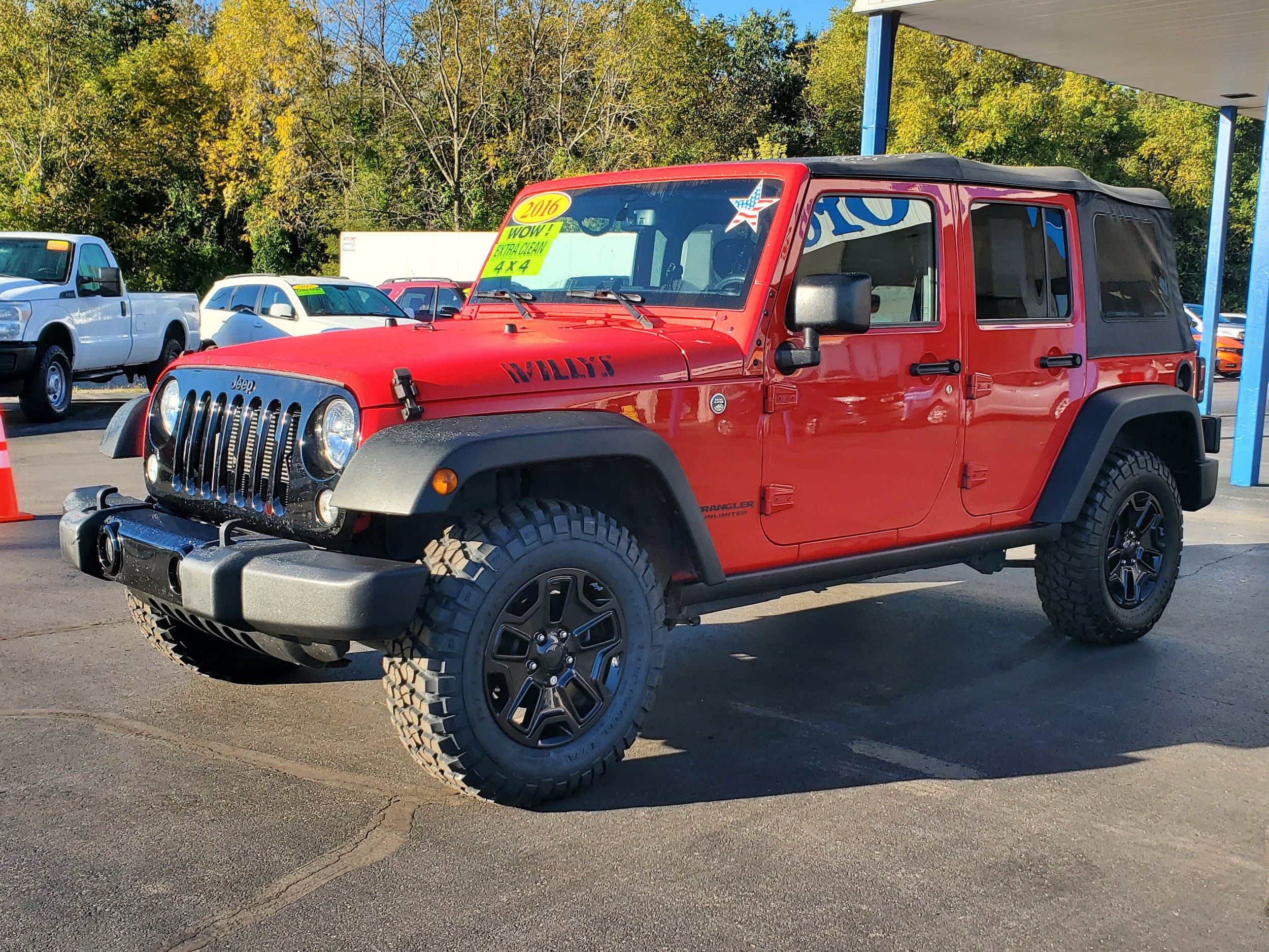 Used 2016 Jeep Wrangler Unlimited Willys Wheeler with VIN 1C4BJWDG3GL203392 for sale in Albion, MI