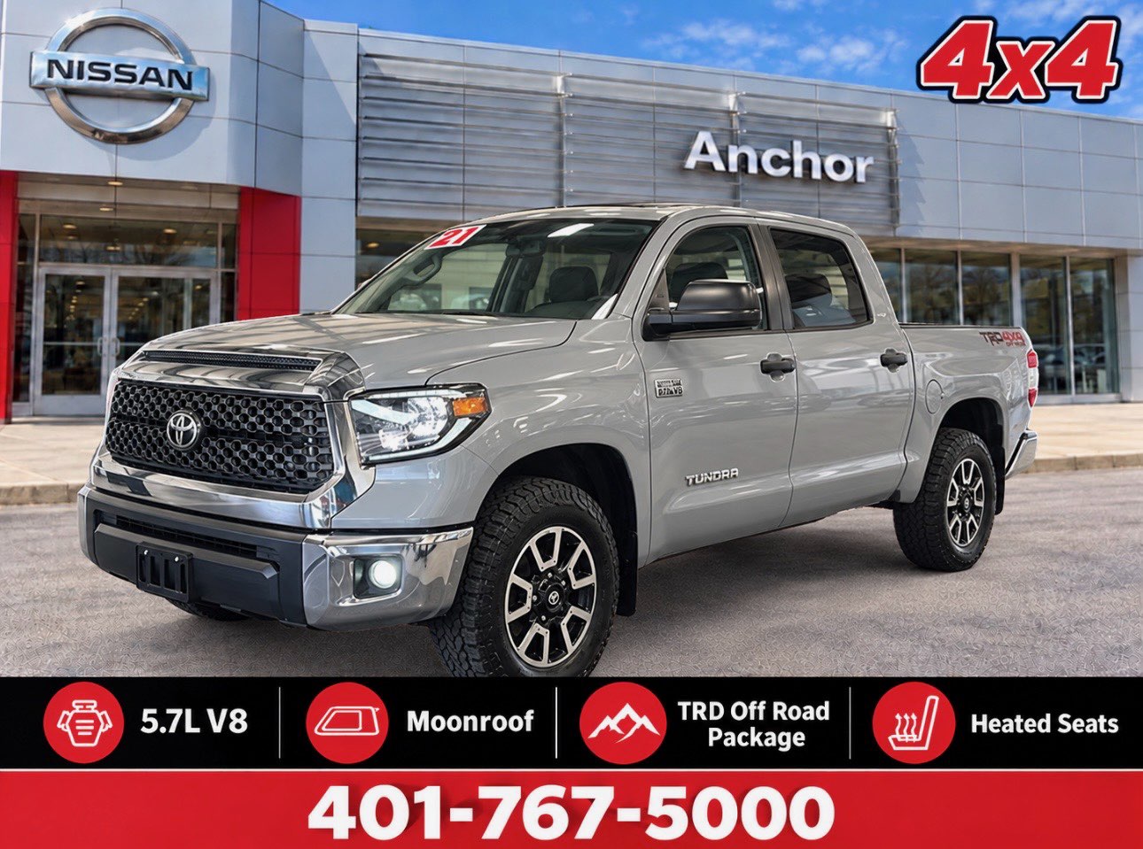 Used 2021 Toyota Tundra SR5 TRD OFF ROAD 4X4 Truck CrewMax