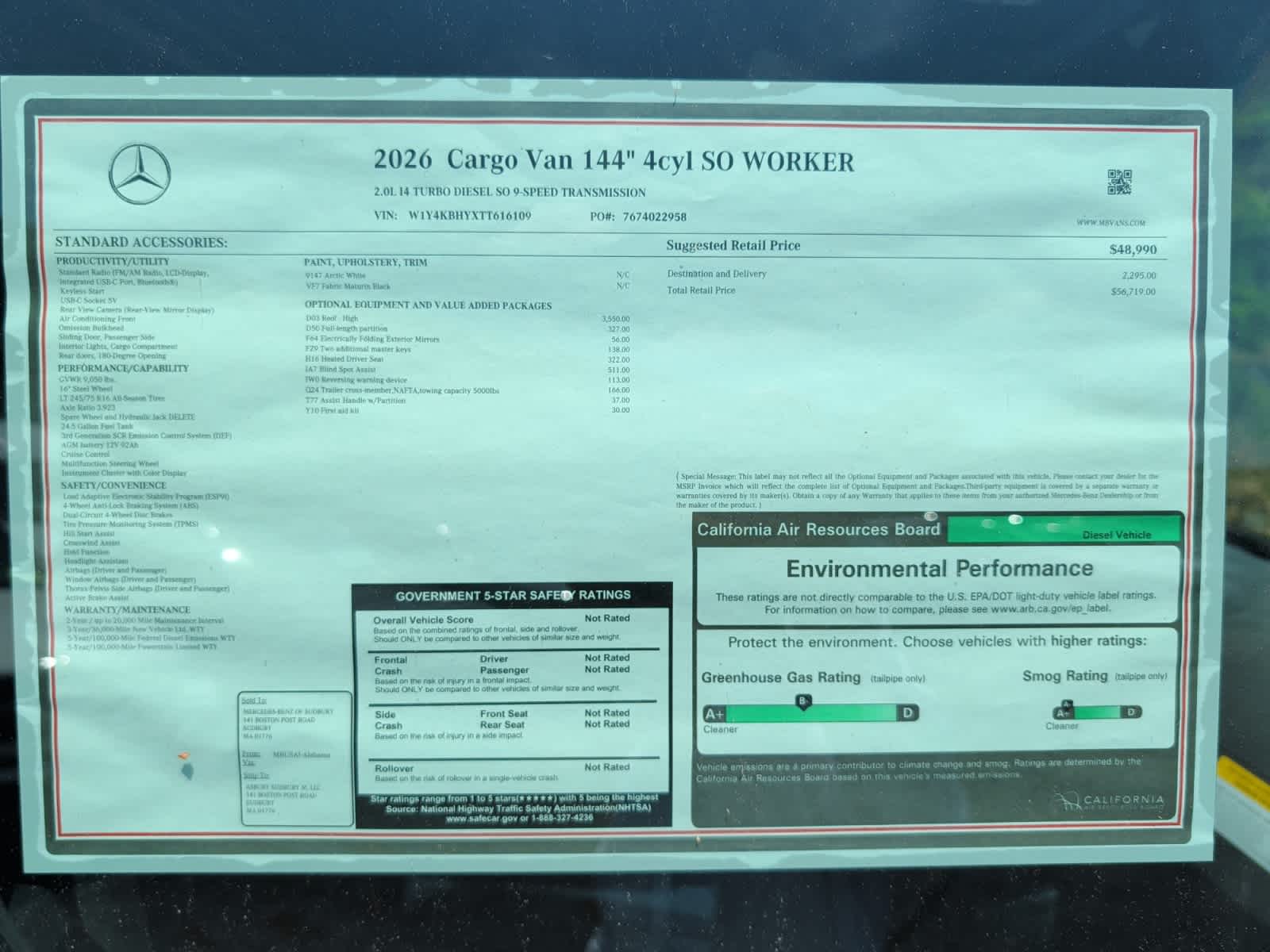 2026 Mercedes-Benz Sprinter Cargo Van Base - Photo 8