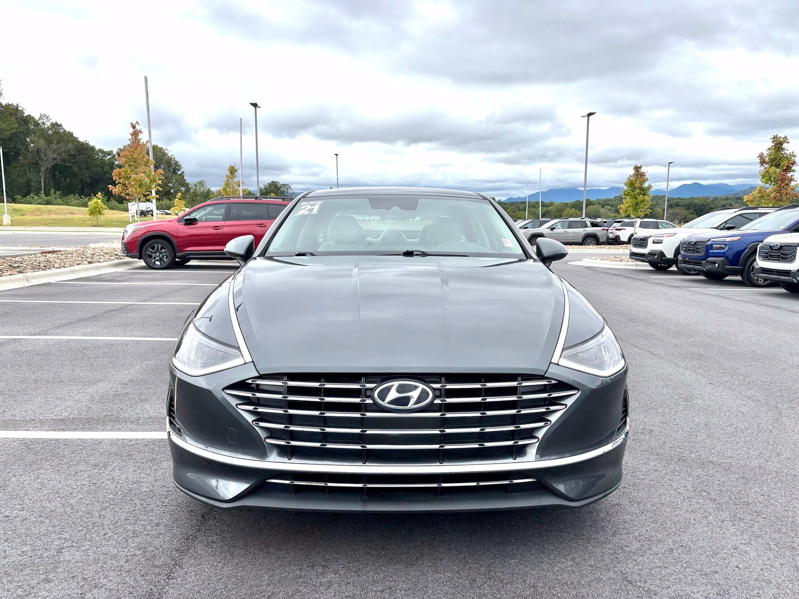 Used 2021 Hyundai Sonata Hybrid Blue with VIN KMHL24JJ2MA021885 for sale in Asheville, NC