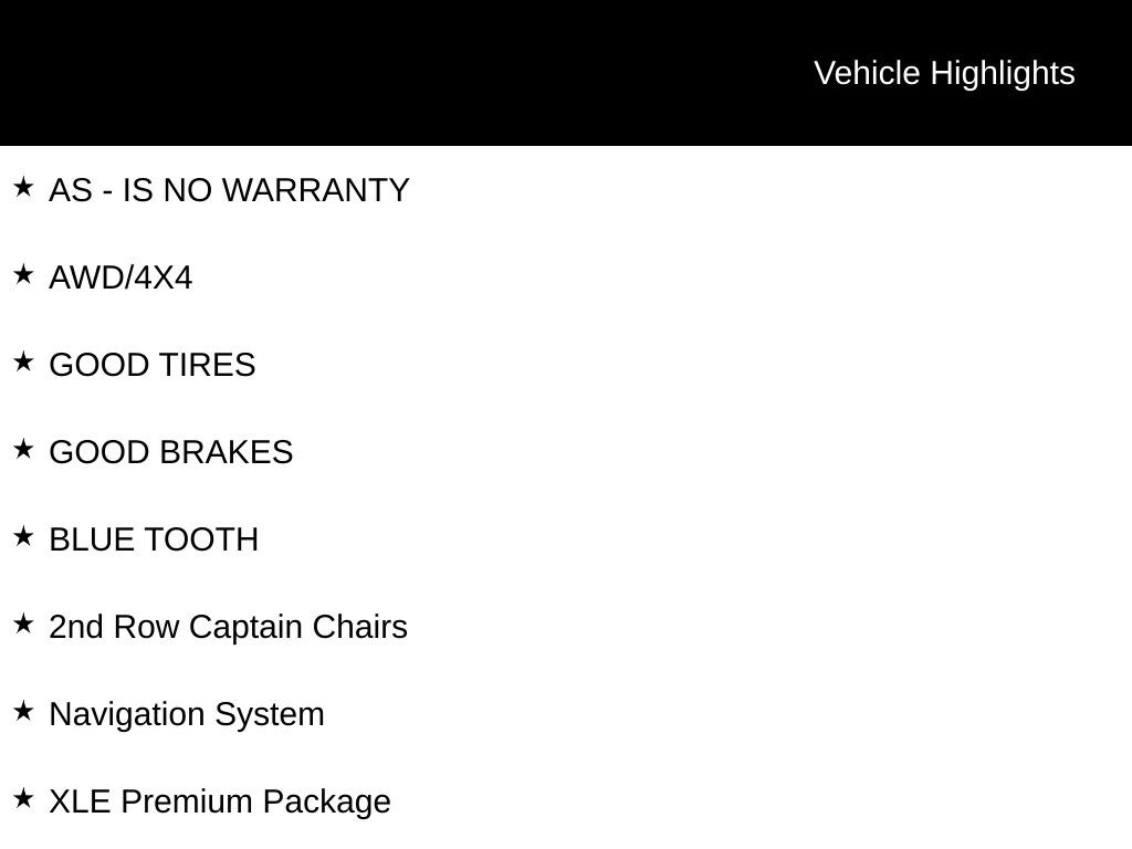Used 2018 Toyota Sienna XLE Premium 7 Passenger Van Passenger Van