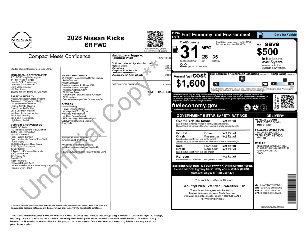 Used 2026 Nissan Kicks SR SUV
