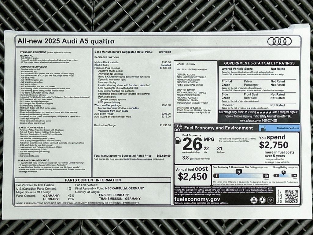 2025 Audi New A5 Premium Plus - Photo 10