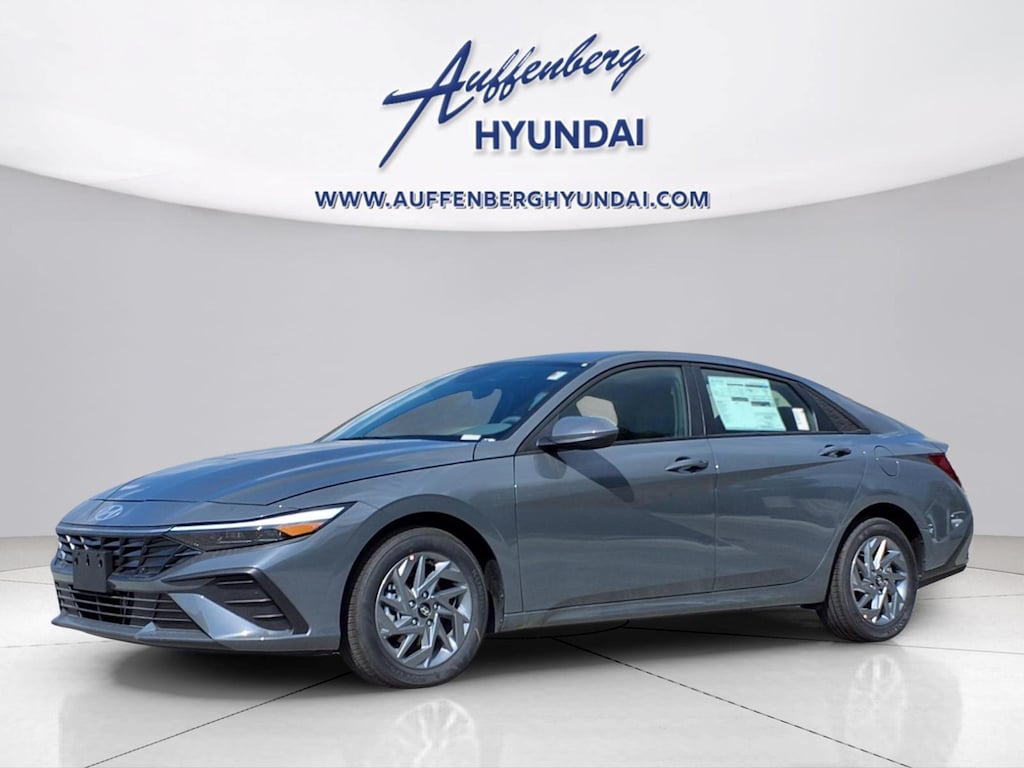 New 2026 Hyundai Elantra Hybrid Blue Sedan
