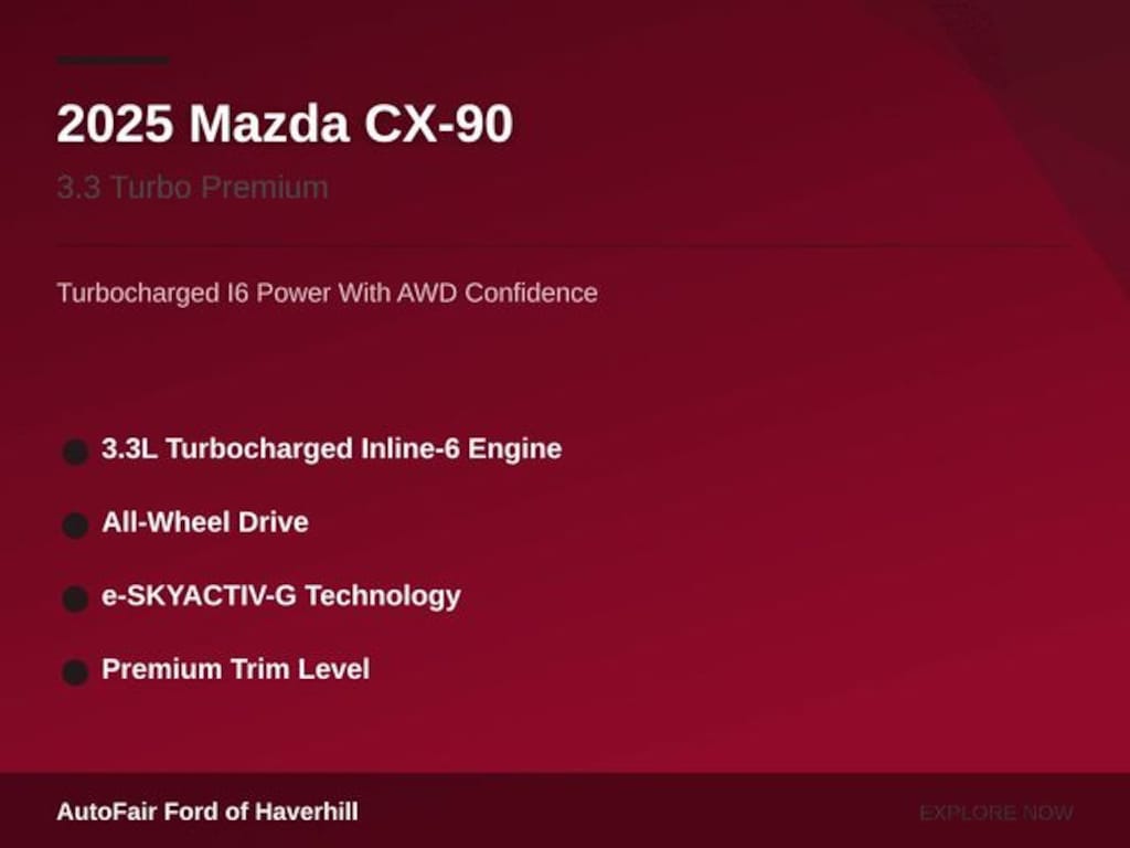 Certified 2025 Mazda CX-90 3.3 Turbo Premium Sport SUV