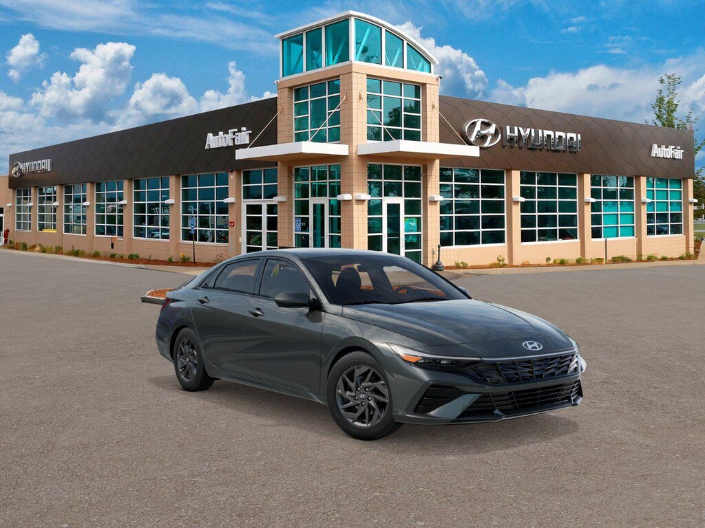 New 2026 Hyundai Elantra Hybrid Blue Sedan