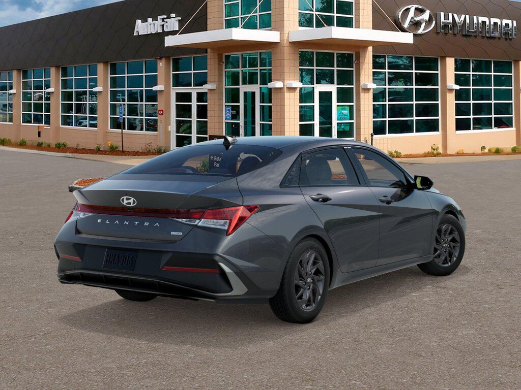New 2026 Hyundai Elantra Hybrid Blue Sedan