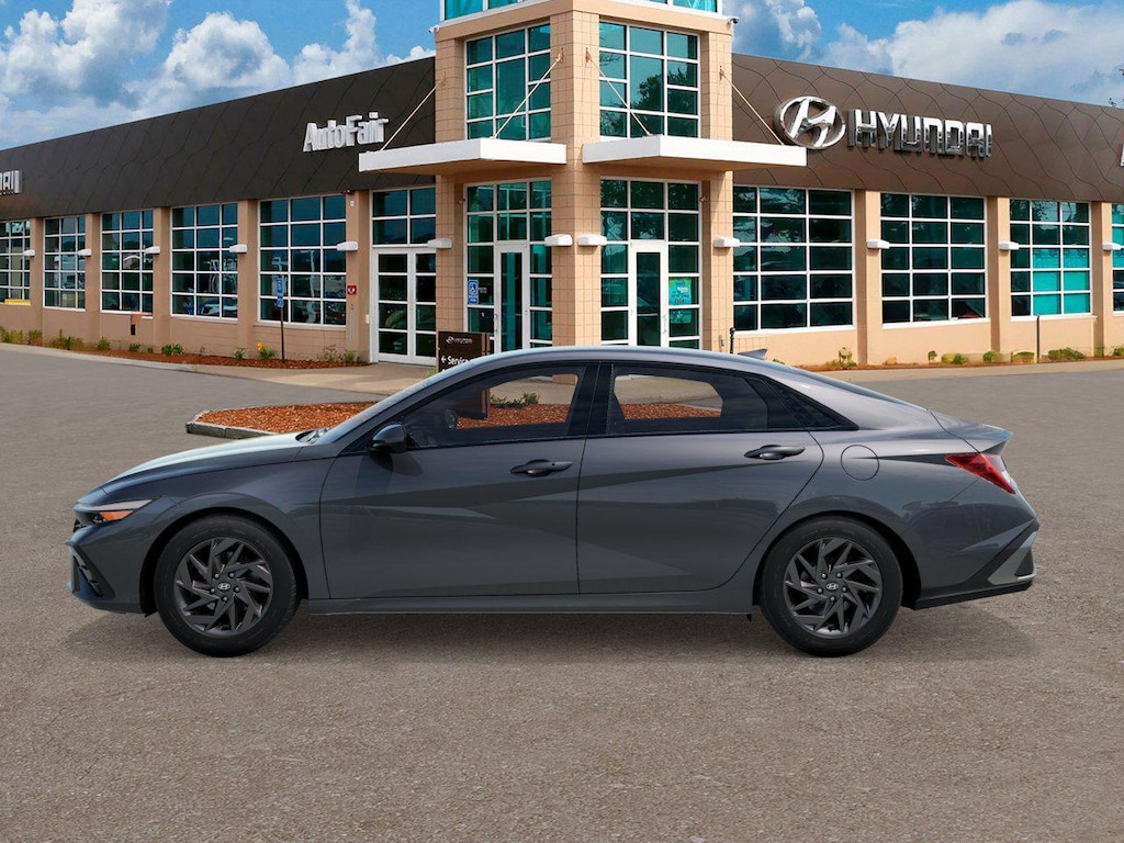 New 2026 Hyundai Elantra Hybrid Blue Sedan