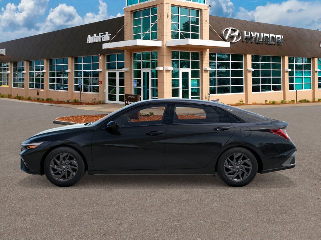 New 2026 Hyundai Elantra Hybrid Blue Sedan