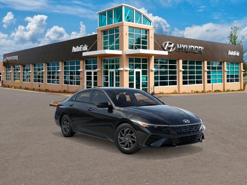 New 2026 Hyundai Elantra Hybrid Blue Sedan