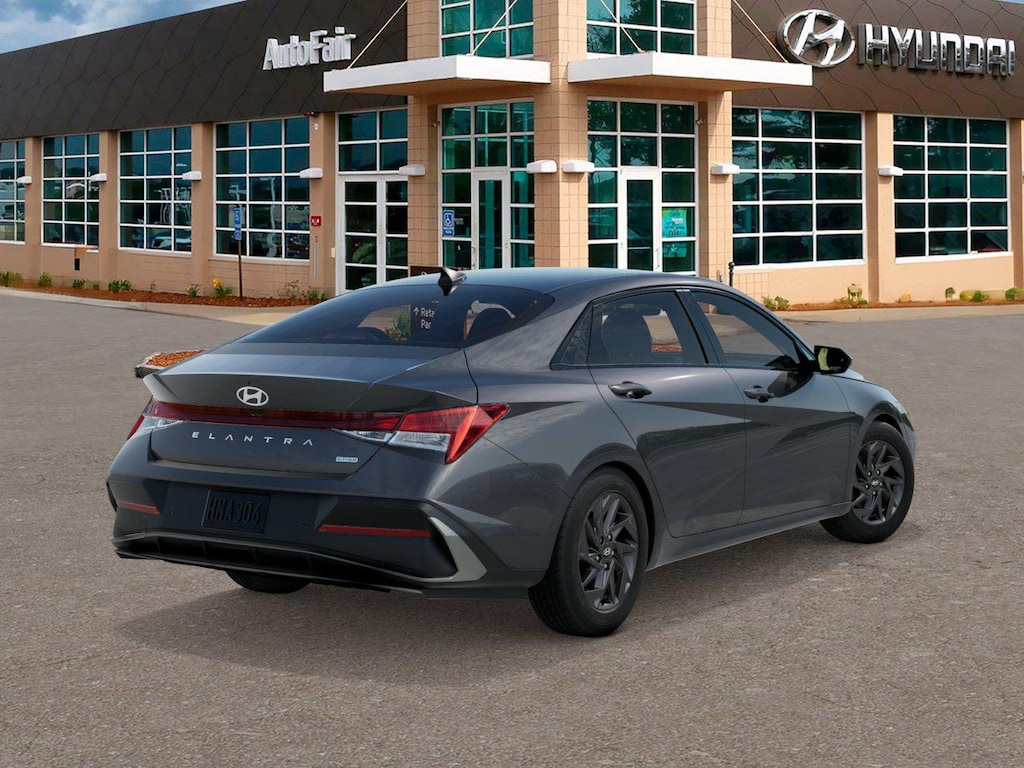 New 2026 Hyundai Elantra Hybrid Blue Sedan