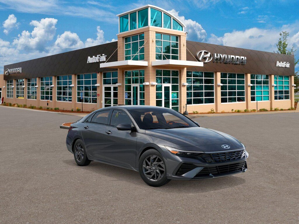New 2026 Hyundai Elantra Hybrid Blue Sedan