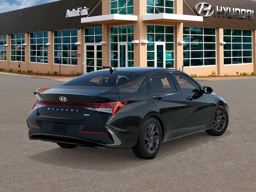New 2026 Hyundai Elantra Hybrid Blue Sedan