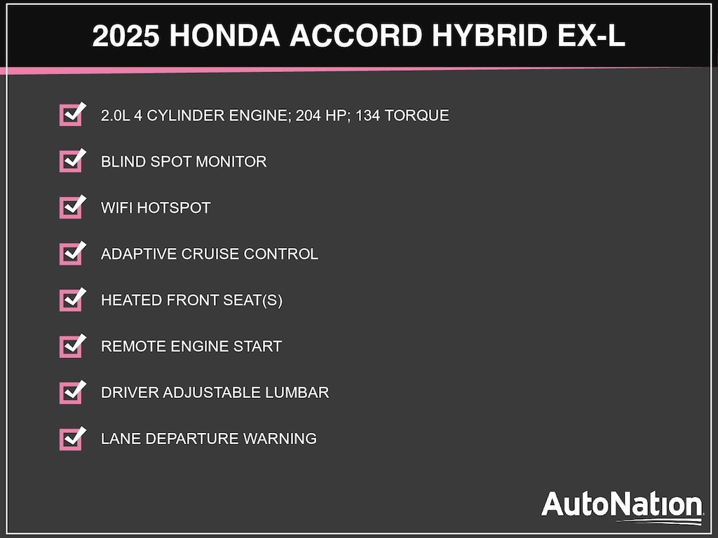Certified 2025 Honda Accord Hybrid EX-L Sedan