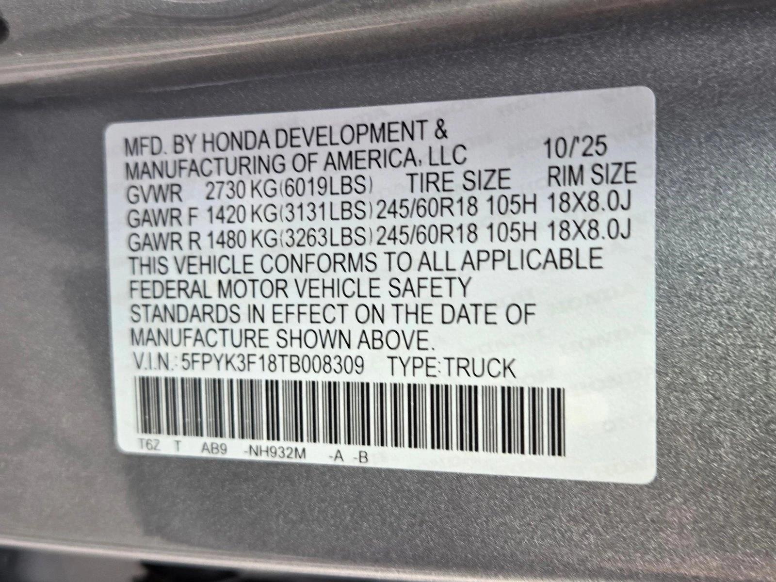 2026 Honda Ridgeline Sport - Photo 16