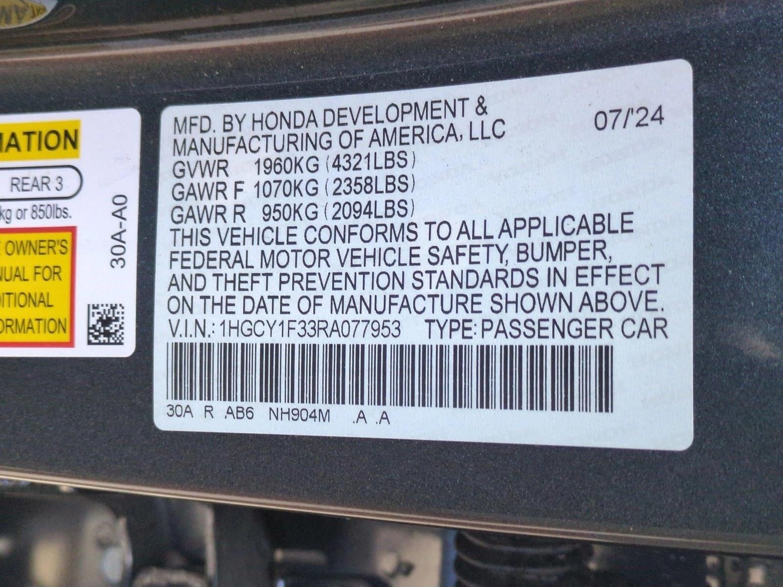 2024 Honda Accord EX - Photo 14