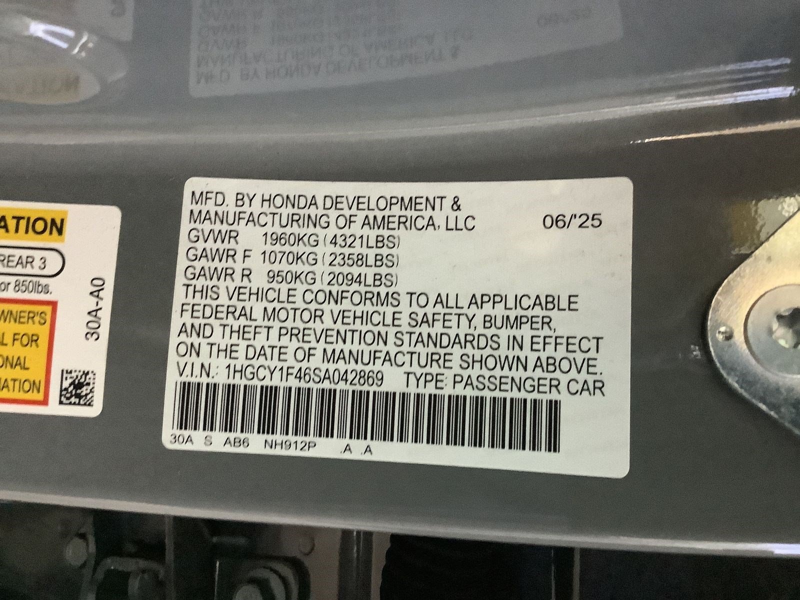 2025 Honda Accord SE - Photo 23