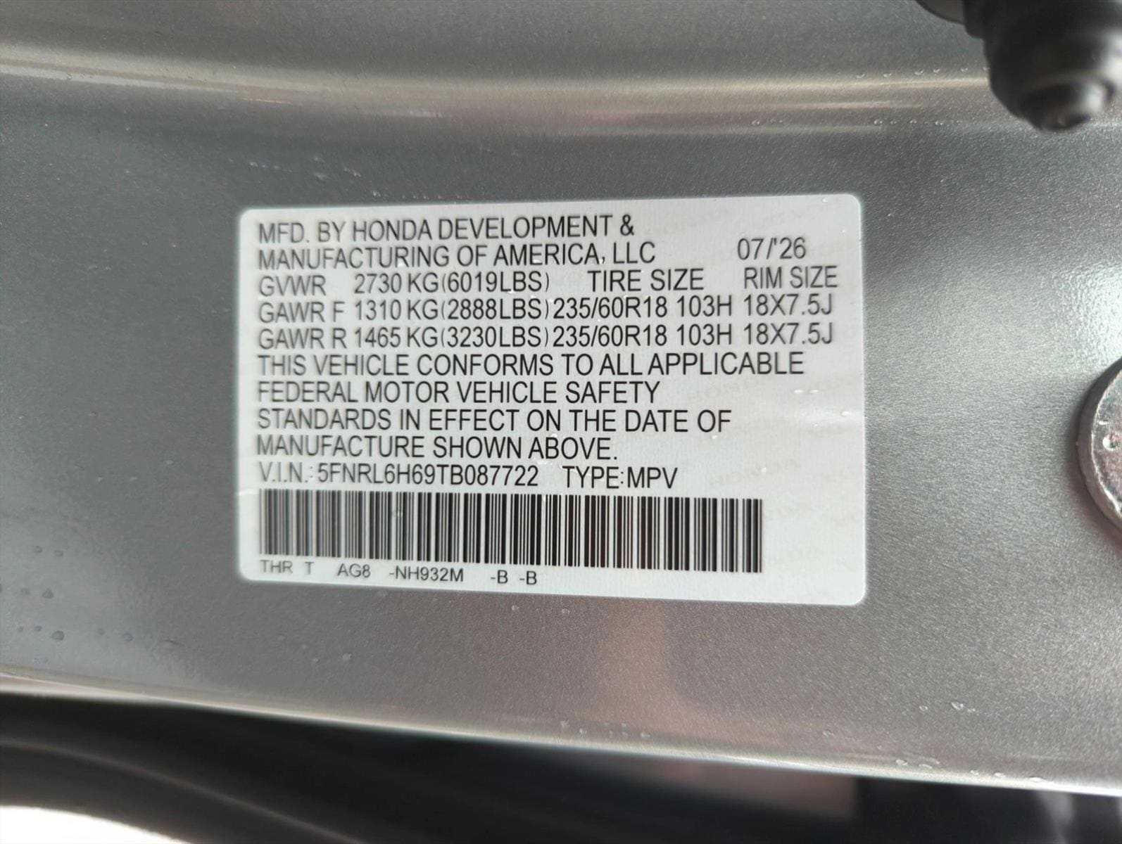 2026 Honda Odyssey EX-L - Photo 26