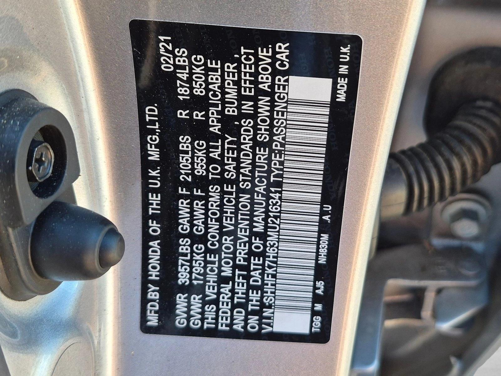 2021 Honda Civic Hatchback EX - Photo 15