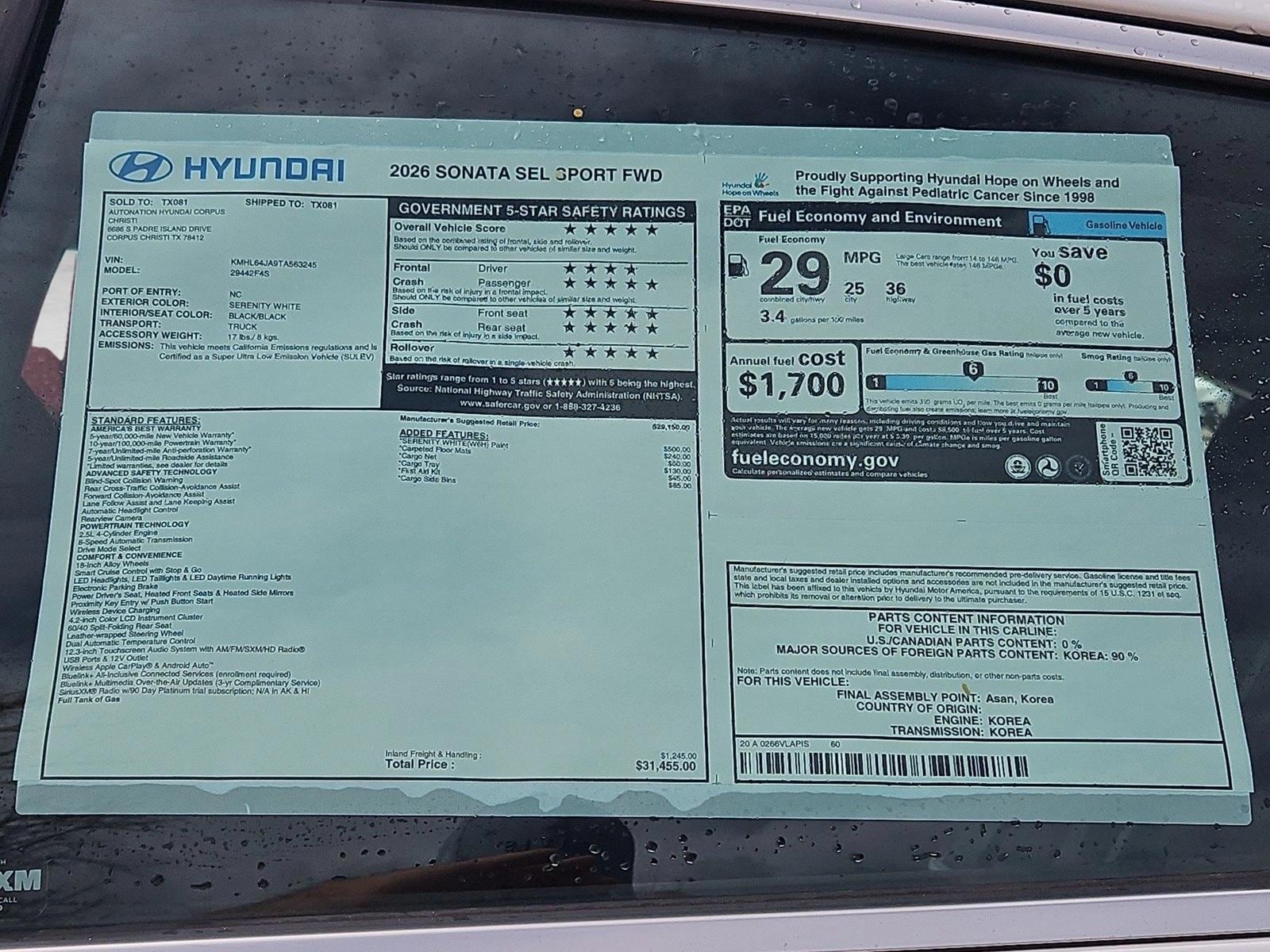 2026 Hyundai Sonata SEL - Photo 17