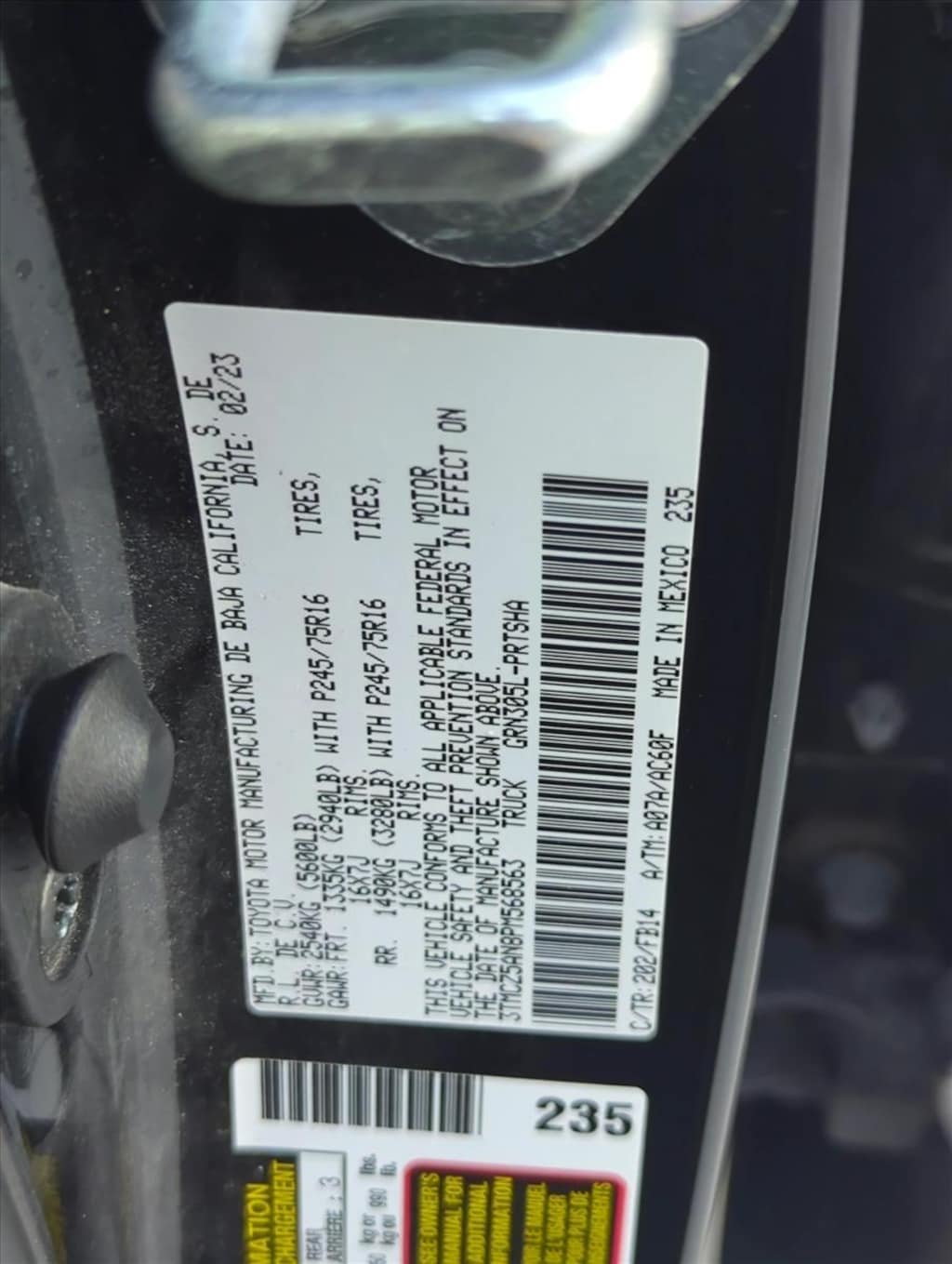 Certified 2023 Toyota Tacoma SR V6 Truck Double Cab