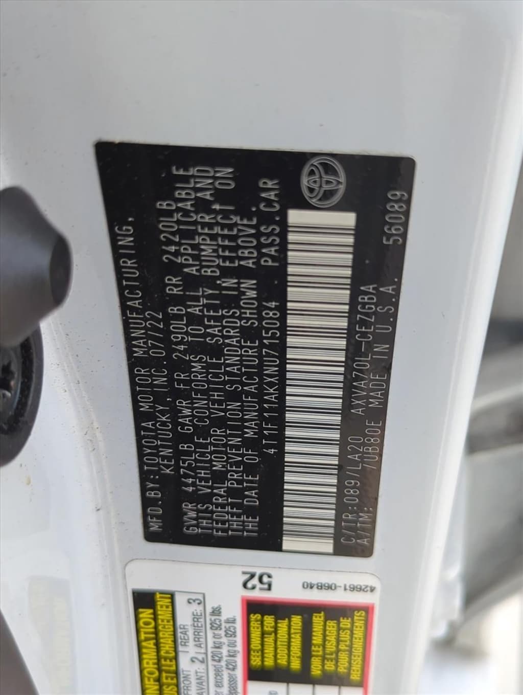 Used 2022 Toyota Camry XLE Sedan