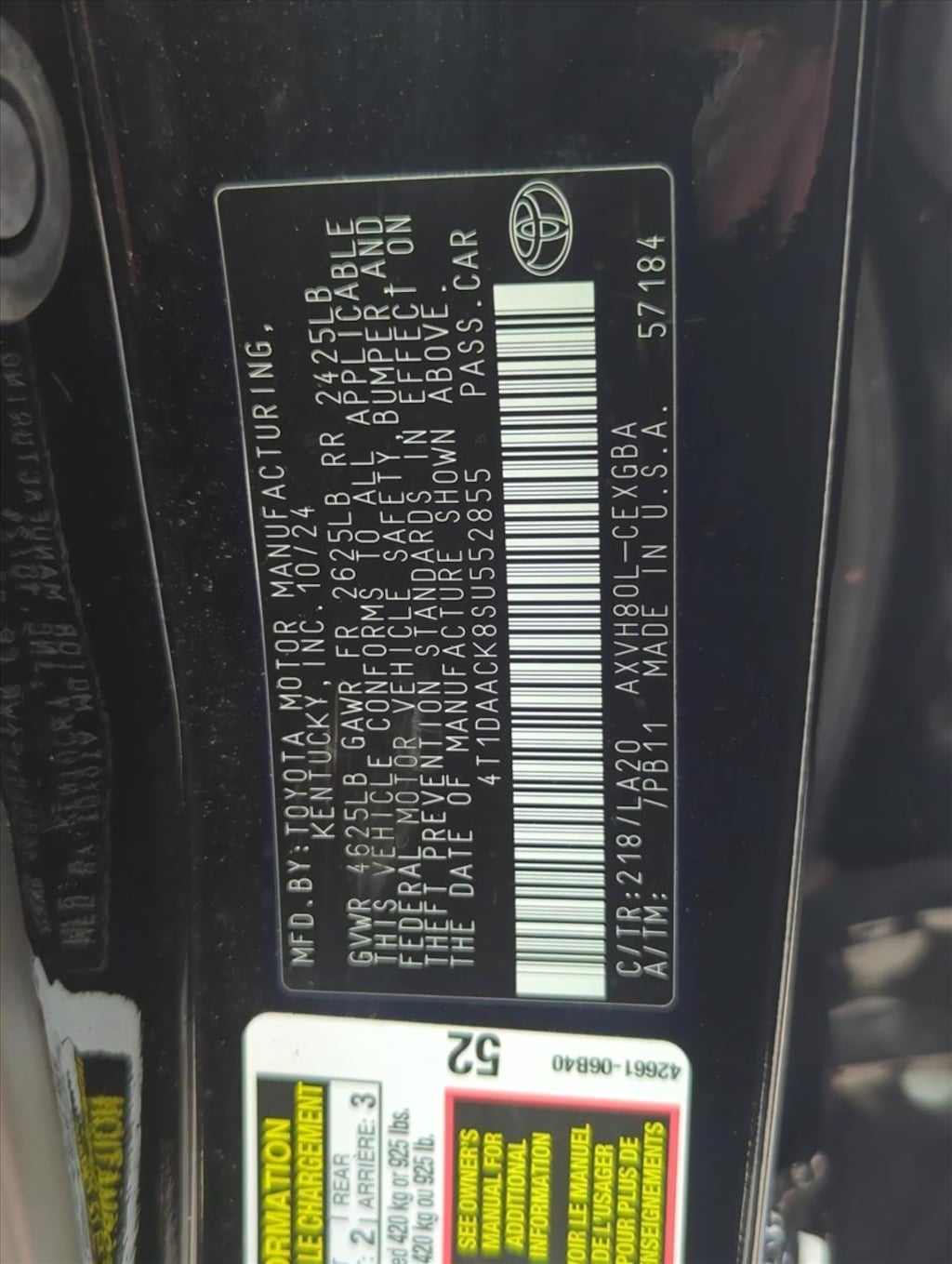 Certified 2025 Toyota Camry XLE Sedan