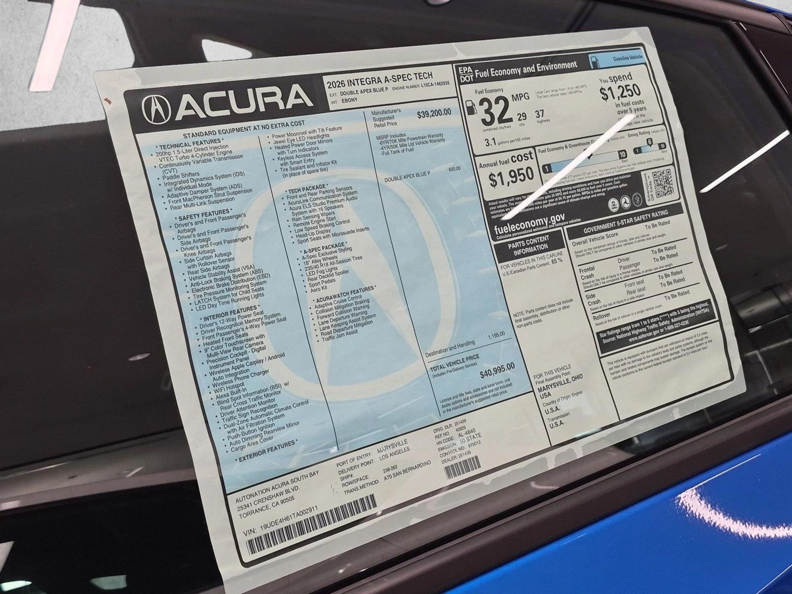2026 Acura Integra A-Spec w/Technology Package - Photo 16
