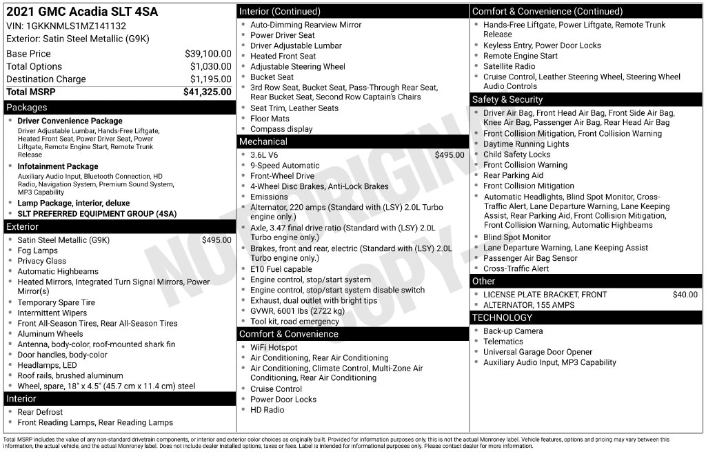 2021 GMC Acadia SLT - Photo 40