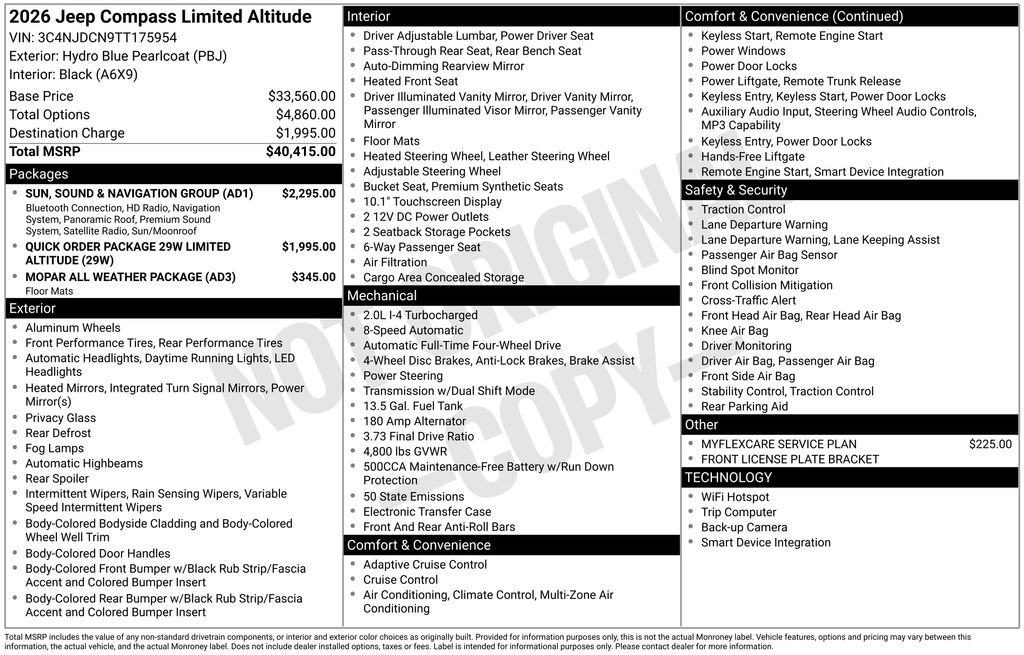 2026 Jeep Compass Limited Altitude - Photo 34