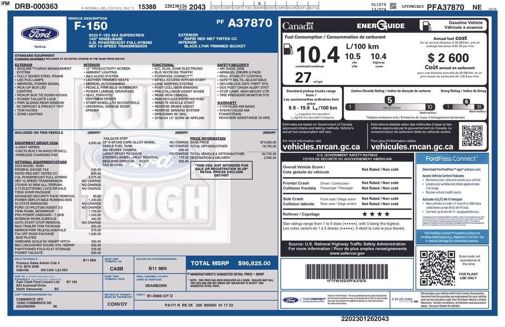 Used 2023 Ford F-150 Lariat Truck