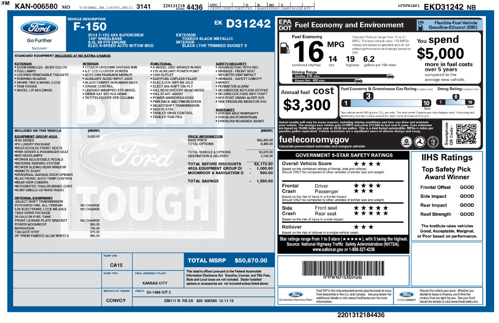 Used 2014 Ford F-150 FX4 Truck