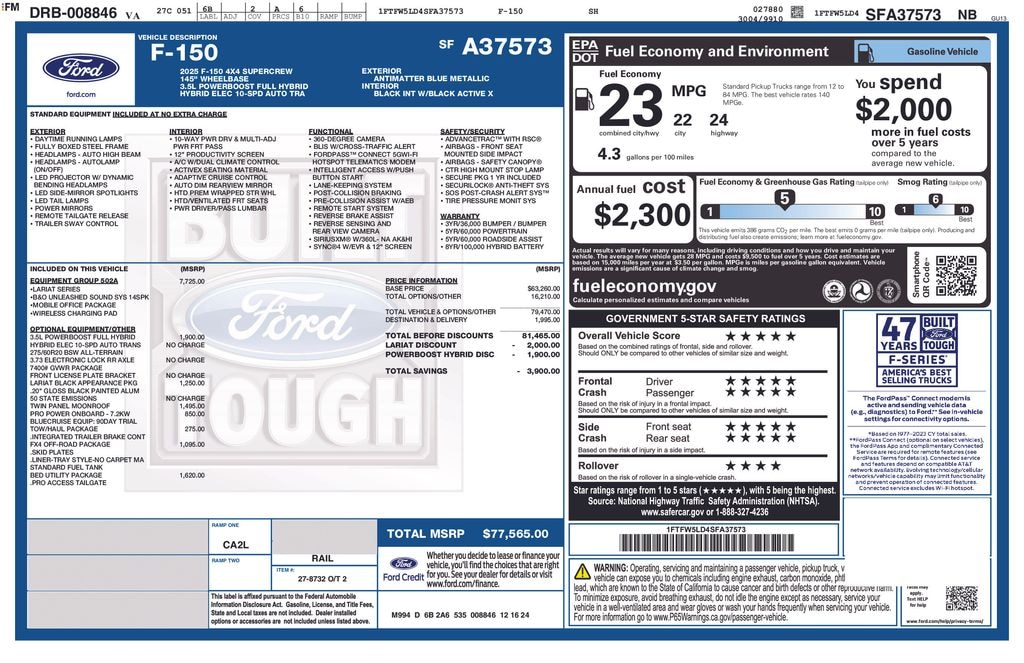Used 2025 Ford F-150 Lariat Truck