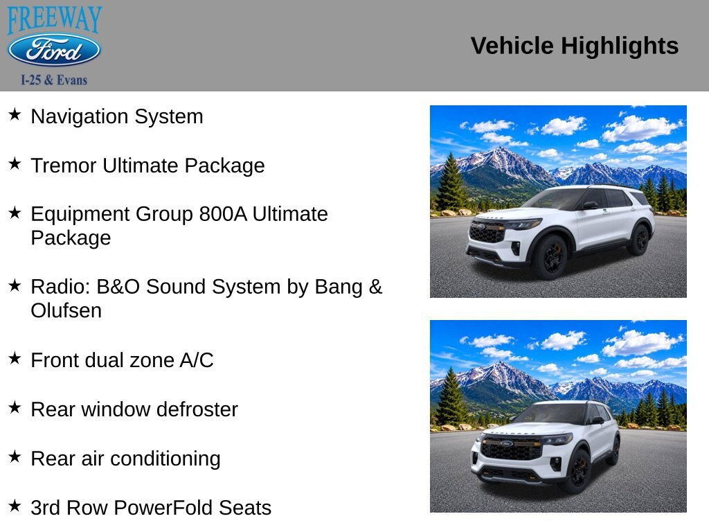 New 2026 Ford Explorer Tremor SUV