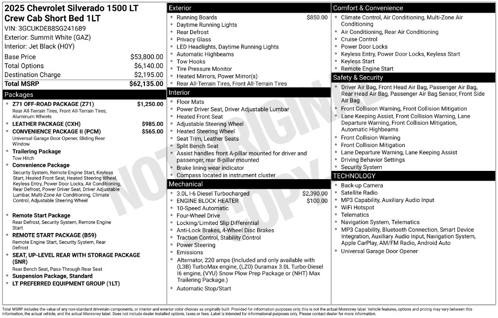 Used 2025 Chevrolet Silverado 1500 LT Truck