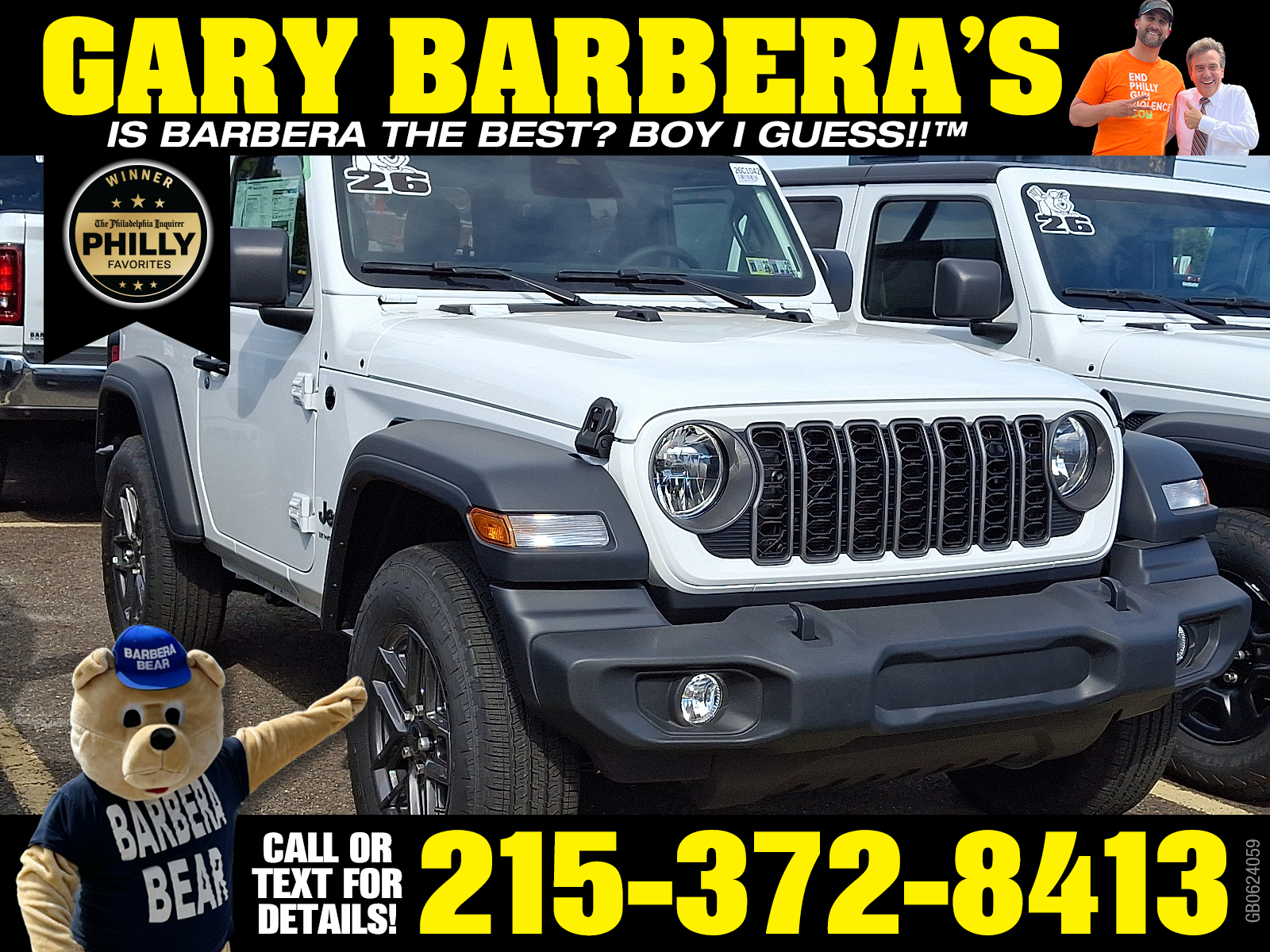 New 2026 Jeep Wrangler 2-DOOR SPORT S Sport Utility 4x4 for Sale or Lease in Philadelphia, PA