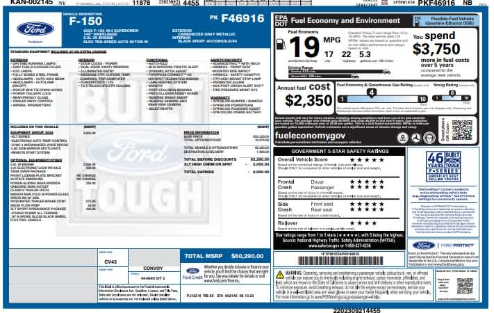 Used 2023 Ford F-150 XLT 4WD Supercrew 5.5 Box Truck SuperCrew Cab