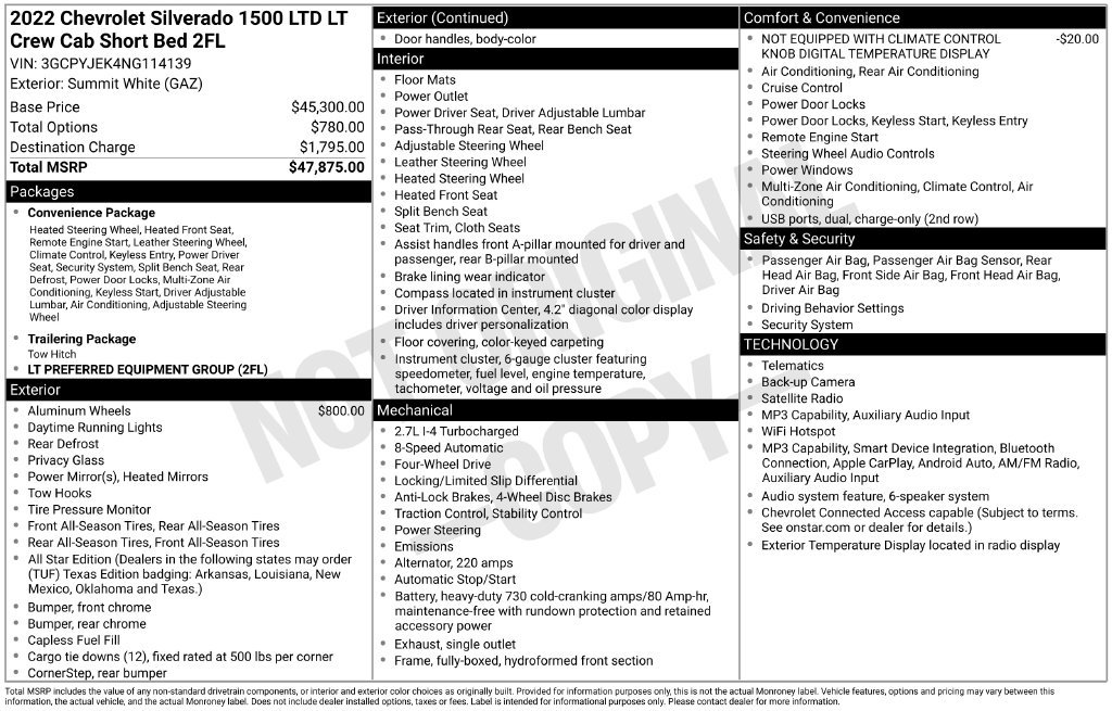Used 2022 Chevrolet Silverado 1500 LTD LT Truck