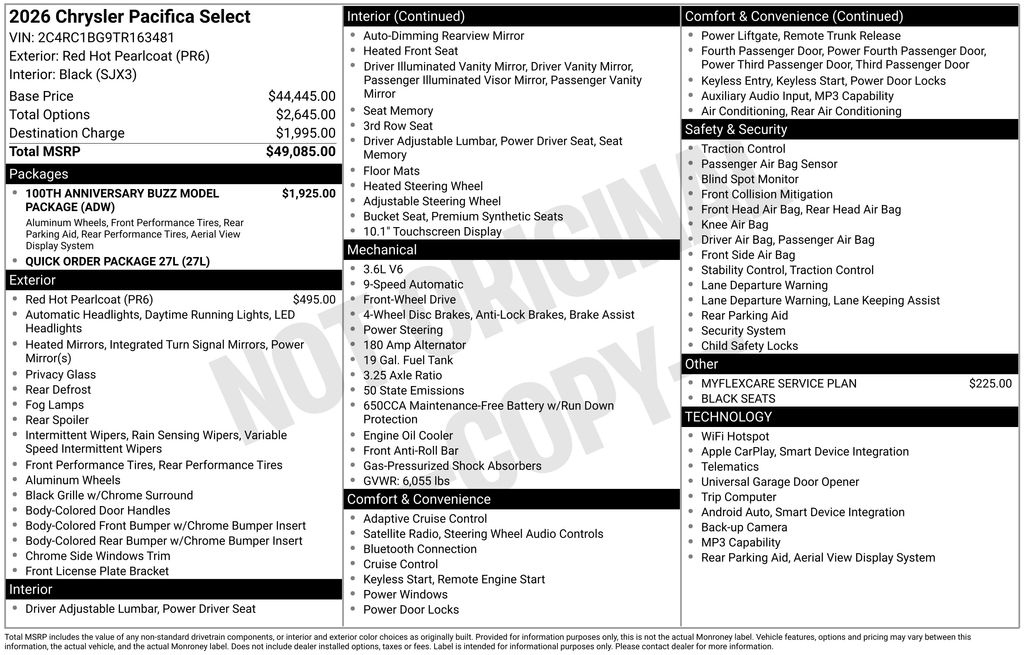 2026 Chrysler Pacifica Select - Photo 27