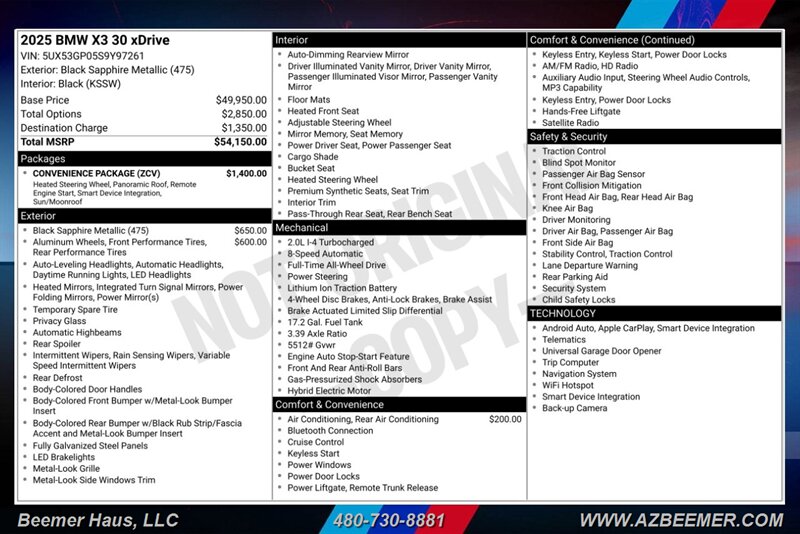 Certified 2025 BMW X3 30 xDrive 30 xDrive SUV