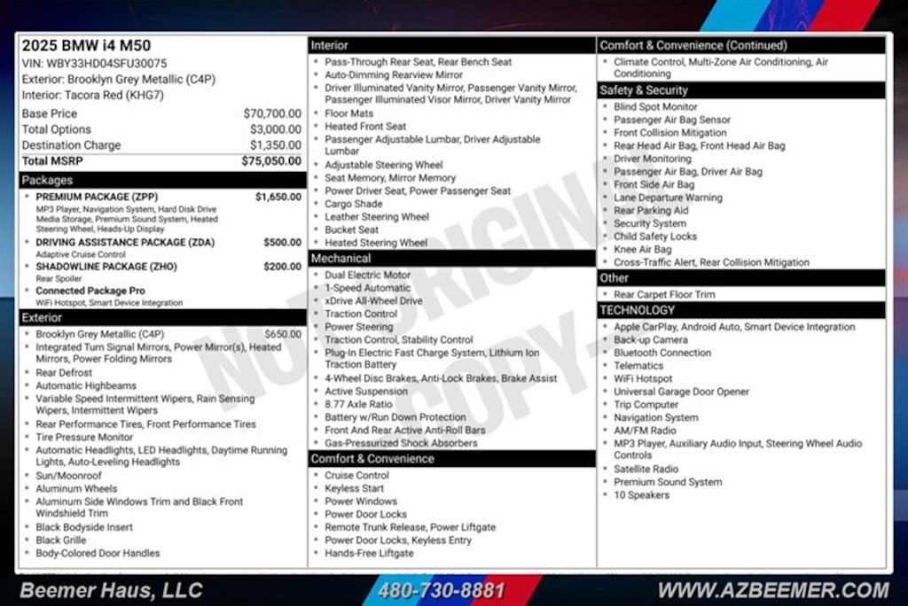 Certified 2025 BMW i4 M50 Gran Coupe M50 Gran Coupe Sedan