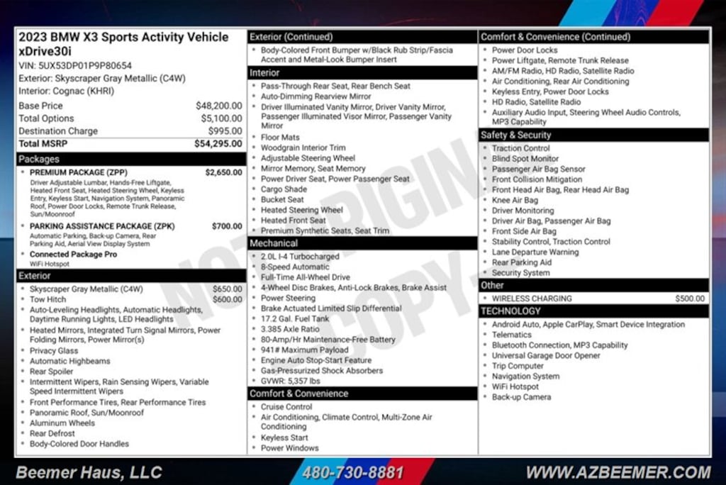 Certified 2023 BMW X3 xDrive30i xDrive30i SUV
