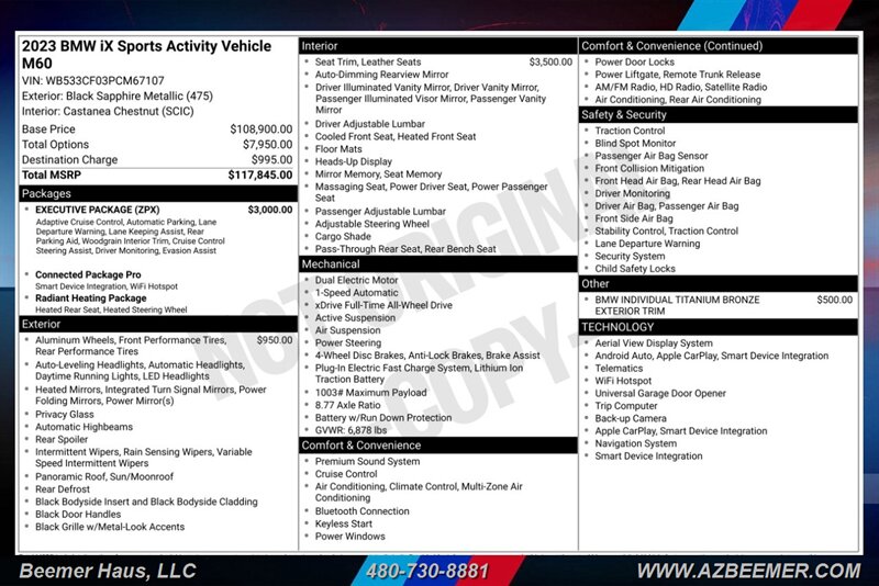 Certified 2023 BMW iX M60 M60 SUV