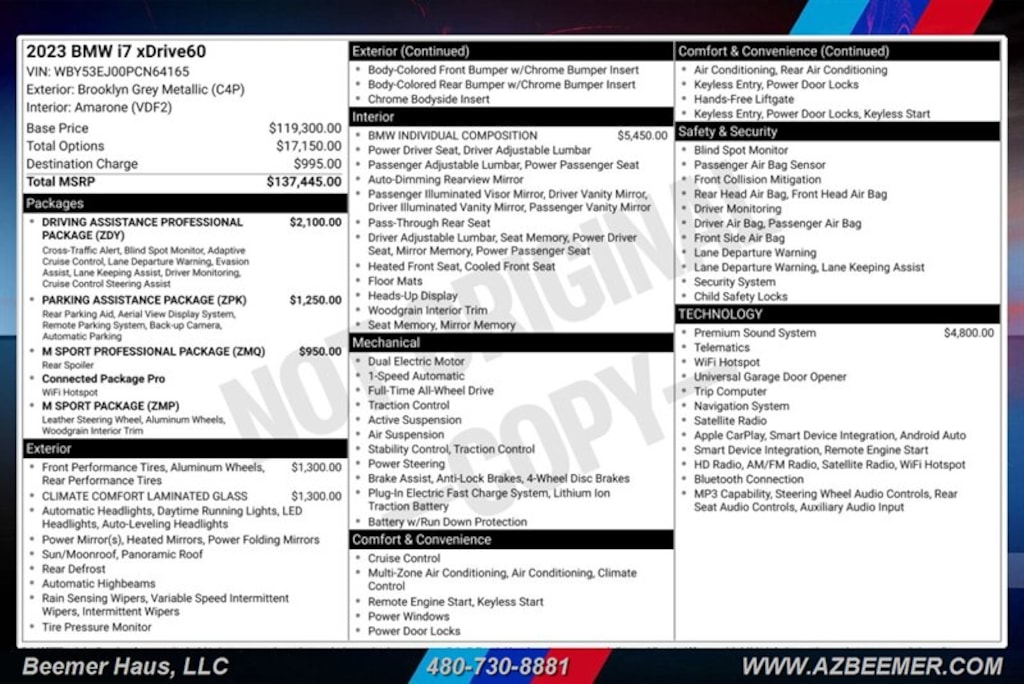 Certified 2023 BMW i7 xDrive60 xDrive60 Sedan