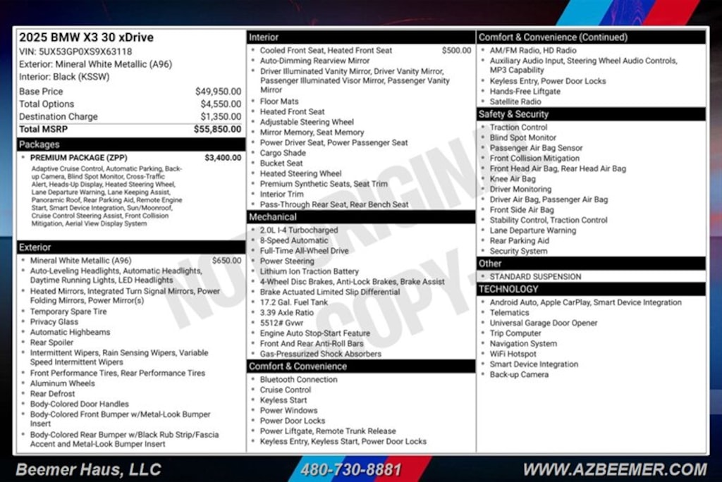 Certified 2025 BMW X3 30 xDrive 30 xDrive SUV