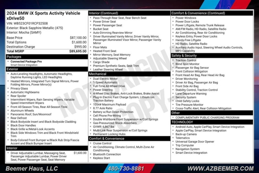 Certified 2024 BMW iX xDrive50 xDrive50 SUV