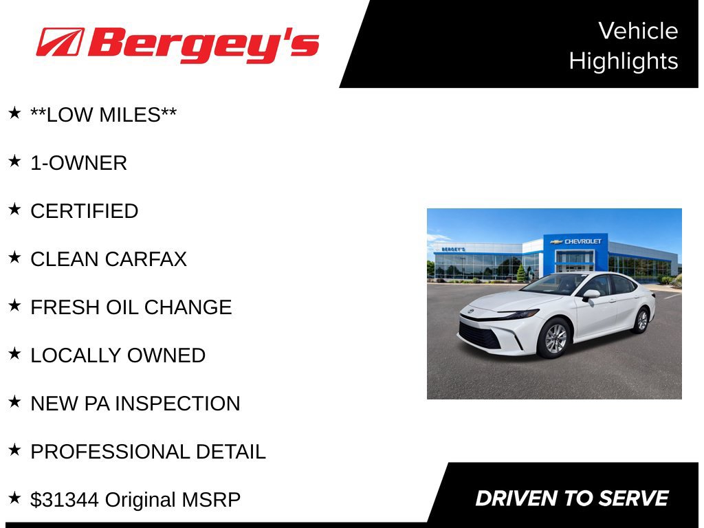 Used 2025 Toyota Camry LE Sedan