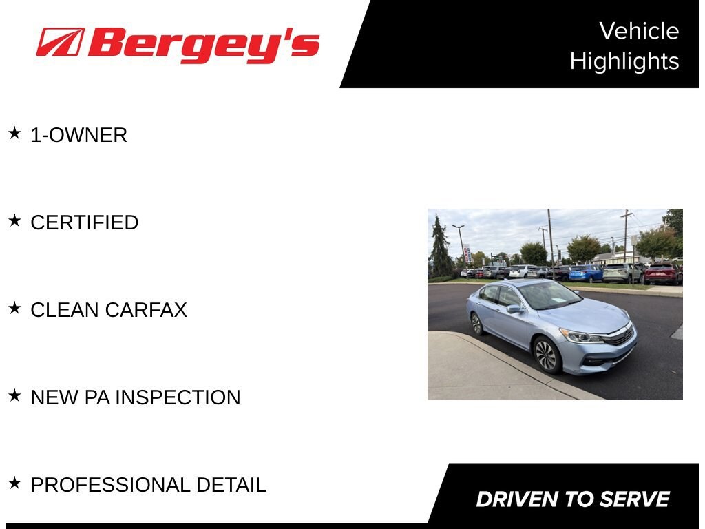 Used 2017 Honda Accord Hybrid EX-L Sedan