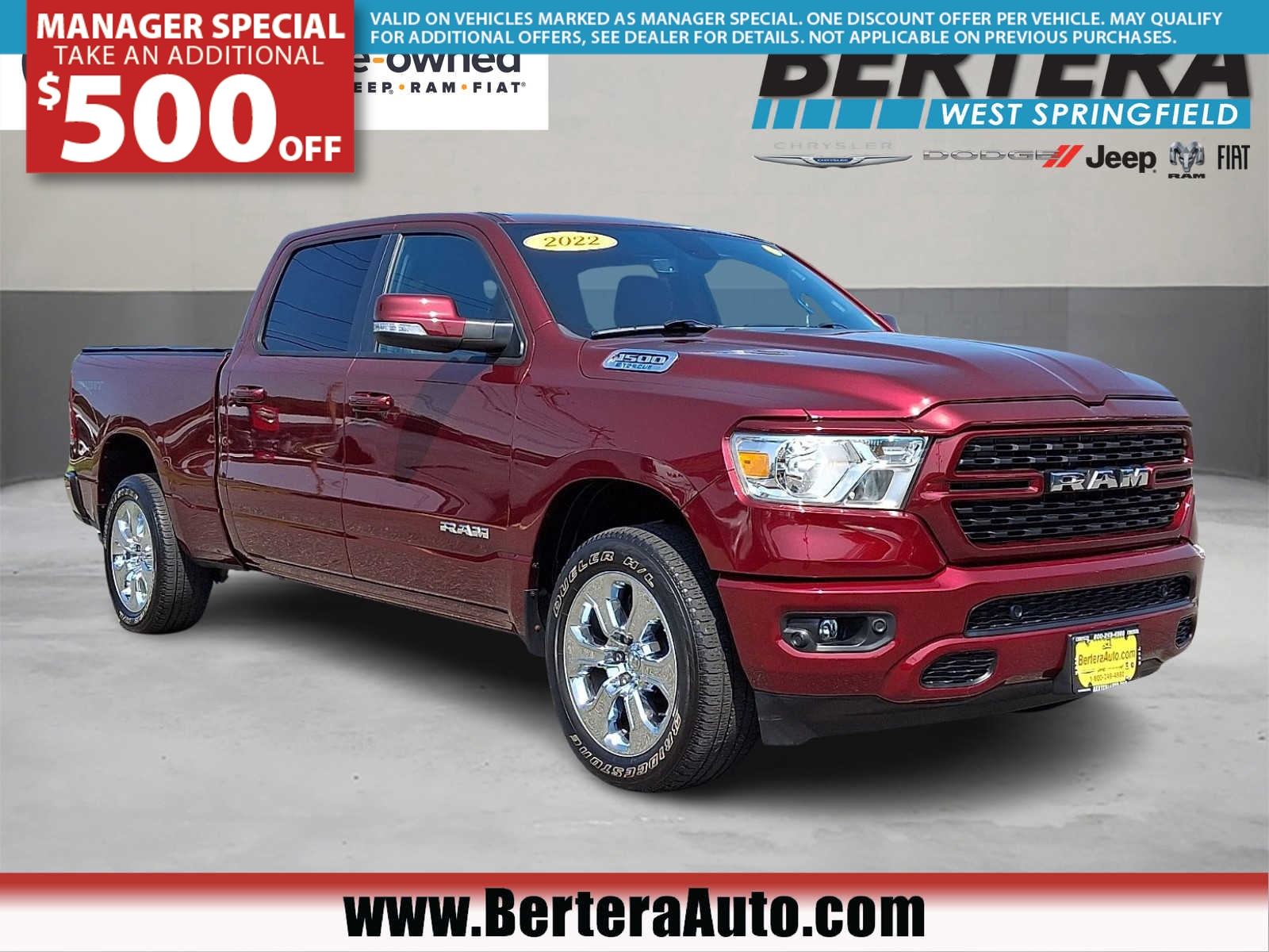 Used 2022 Ram 1500 Big Horn 4x4 Crew Cab 64 Box Truck